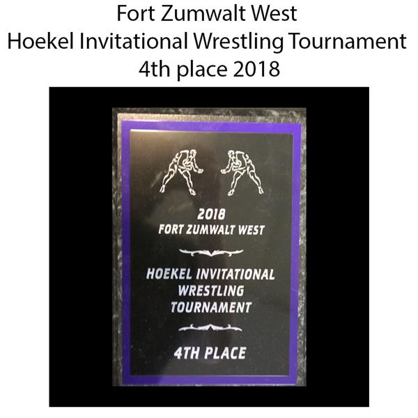 2018 Hoekel Invitational Wrestling Tournament Fort Zumwalt West 4th place 